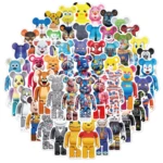 10/50PCS Bearbrick Stickers Cute Anime Sticker Motorcycle Luggage Guitar Cartoon Waterproof Graffiti Decal Children Toy Gifts