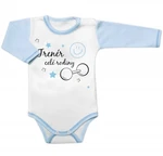 Body dlouhý rukáv s vtipným textem Baby Nellys, Trenér celé rodiny, vel. 68 (3-6m)
