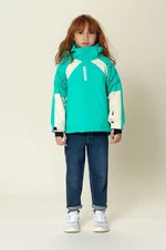 Detská lyžiarska bunda Gosoaky FAMOUS DOG tyrkysová farba