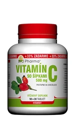BIO PHARMA Vitamín C so šípkami 500 mg 120 tabliet