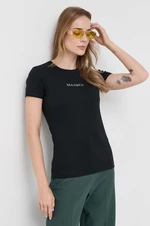 Bavlnené tričko MAX&Co. čierna farba