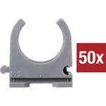 TRU COMPONENTS TC-9859368 držiak so svorkou EN20  20 mm sivá 50 ks