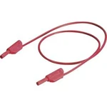 Měřicí kabel banánek 2 mm ⇔ banánek 2 mm MultiContact SLK205-K/SIL, 45 cm, černá