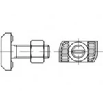 Šroub s T hlavou 889438100160200, N/A, M16, 200 mm, ocel, 25 ks