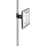Manuflex LZ8205.7016 ESD-monitor nosič pro Alu-Aufbauportale s 80 mm jednoduše kloubem, VESA adaptér 100 mm, v antracitově RAL 7016 vodivý