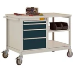 ESD-Mobile dílenském model 1 s polic, Šxhxv 1135 x 590 x 805 mm Manuflex LW1002.7016 LW1002.7016
