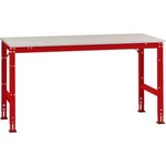 Manuflex AU6009.3003 Pracovní Přístavný stůl Univerzální standardní s PVC dekorační deska, Šxhxv = 1000 x 600 x 760-870 mm