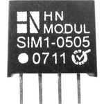 DC/DC měnič HN Power SIM1-2412-SIL4, vstup 24 V, výstup 12 V, 83 mA, 1 W