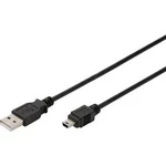 Kabel USB 2.0, USB A/USB mini B, 3 m, Digitus