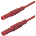 SKS Hirschmann MLS GG 100/1 rt bezpečnostní měřicí kabely [lamelová zástrčka 4 mm - lamelová zástrčka 4 mm] červená, 1.00 m
