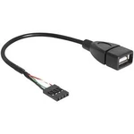 USB 2.0 kabel Delock 83291 83291, 20.00 cm, černá