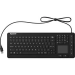 Klávesnice Keysonic KSK-6231 INEL (UK), silikonová membrána, vodotěsné (IPX7), s podsvícením, integrovaný touchpad, tlačítka myši, černá