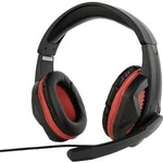 Gembird GHS-03 herní headset na kabel přes uši, jack 3,5 mm, černá, červená