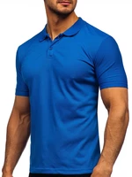 Tmavě modrá pánská polokošile tričko s límečkem Bolf GD02