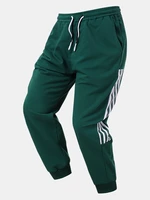Men Side Striped Ankle Length Drawstring All Matched Pants