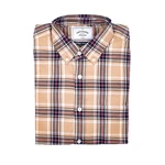 Portuguese Flannel Flanelová košeľa Portuguese Flannel Camel - kockovaná (button-down)