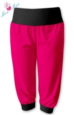 Be MaaMaa Sportovní 3/4 legíny CAPRI - růžová/černá, vel. S/M