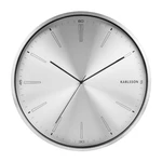 Sivé kovové hodiny Karlsson Distinct, ø 40 cm