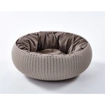 Hnedý plastový pelech pre mačky Curver Knit Bed