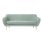 Mentolovozelená zamatová pohovka Mazzini Sofas Sardaigne, 188 cm