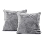 Súprava 2 sivých obliečok na vankúše DecoKing Mic, 45 × 45 cm