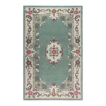 Zelený vlnený koberec Flair Rugs Aubusson, 75 × 150 cm
