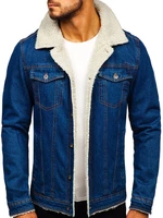 Tmavě modrá pánská džínová bunda Bolf 1109