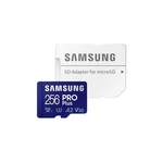 Pamäťová karta Samsung Micro SDXC PRO+ 256GB UHS-I U3 (160R/120W) + SD adaptér (MB-MD256KA/EU) pamäťová karta • kapacita 256 GB • UHS-I U3 • trieda 10