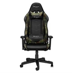 Herná stolička Canyon Argama (CND-SGCH4AO) čierna/zelená herná stolička • ergonomický dizajn • plynový výťah triedy 4 • nosnosť 150 kg • plynulo poloh