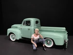 Car Girl in Tee Michelle Figurine for 1/24 Scale Models by American Diorama