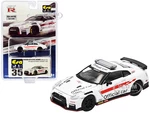 Nissan GT-R (R35) Nismo RHD (Right Hand Drive) "Official Car" White Limited Edition to 1200 pieces "Special Edition" 1/64 Diecast Model Car by Era Ca