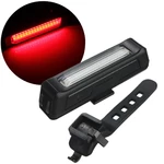 BIKIGHT 6-Modes 100LM COB Bicycle Red Warning Light Night Cycling Bike Front Rear USB Rechargeable LED Light Waterproof
