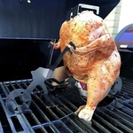 Chicken Stand Funny American Motorcycle BBQ Steel Rack Tools Funny Roast Chicken Rack Grilling Roast Rack for Party Fami