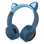 Bakeey XY-203 Wireless bluetooth Headphones HIFI Stereo TF Card Aux-In Luminous Cute Cat Ear Head-Mounted Headset with M