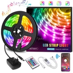 SOLMORE Light Strips Music RGB light strips Smart Phone App Controlled Ehome Light with Overcurrent Protection 20-Key Re