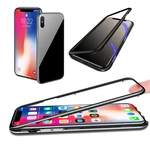 Bakeey Plating Magnetic Adsorption Full Body Protective Case with Tempered Glass for iPhone X
