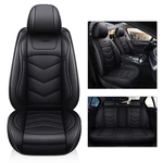 1/5PCS Single/Full Seat Cover Universal Full Leather Car Front Seat Mat Breathable Cushion Pad Set