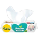 Pampers Sensitive vlhčené čisticí ubrousky pro děti pro citlivou pokožku 4x52 ks