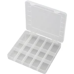 TRU COMPONENTS PP15-01 krabička na drobné súčiastky, (d x š x v) 200 x 175 x 26 mm, Priehradiek: 15, pevné rozčlenenie,