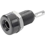 TRU COMPONENTS TC-R1-16A Black zdierka pre banánik zásuvka, vstavateľná vertikálna Ø pin: 4 mm čierna 1 ks