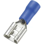 TRU COMPONENTS 745194 faston zásuvka  Šírka zástrčky: 6.4 mm Hrúbka konektora: 0.8 mm 180 ° čiastočne izolované modrá 10