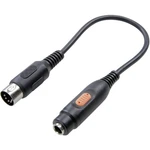 SpeaKa Professional  konektor DIN / jack audio mono adaptér [1x DIN zástrčka 5-pólová - 1x jack zásuvka 6,35 mm] čierna