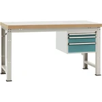 Manuflex WP5414.5021 Kompletný štandardný pracovný stôl PROFI s multiplexnou doskou, ŠxHxH = 1500 x 700 x 840 mm
