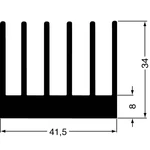 Fischer Elektronik SK 189 100 SA lisovaný chladič 2.8 K/W (d x š x v) 100 x 41.5 x 34 mm