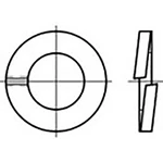 TOOLCRAFT  TO-6854259 pérové podložky Vnútorný Ø: 3 mm  DIN 127   Ušlechtilá ocel V2A  A2 100 ks