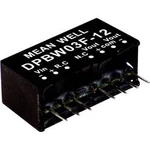 DC/DC měnič napětí, modul Mean Well DPBW03G-15, 100 mA, 3 W, Počet výstupů 2 x