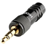 Jack konektor 3,5 mm stereo Hicon HI-J35S-SCREW-M, zástrčka rovná, 3pól., černá