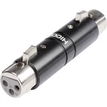 XLR zásuvka / XLR zásuvka Hicon HI-X3X3-FF, adaptér rovný, černá