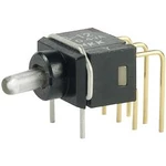 Páčkový přepínač NKK Switches G12JPCF, 28 V DC/AC, 0,1 A, pájecí piny, 1x zap/zap