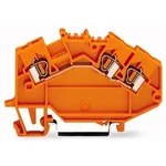 Průchodková svorka WAGO 780-654, pružinová svorka, 5 mm, oranžová, 50 ks